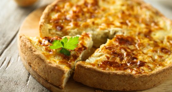 Homemade,Onion,Pie,Or,Quiche