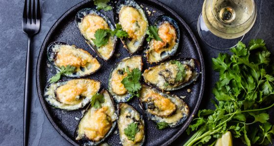Forratt Huvudratt Parmesan Musslor Vitlok