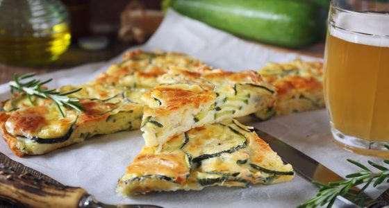 Huvudratt Forratt Scarpaccia Squash Pannkaka
