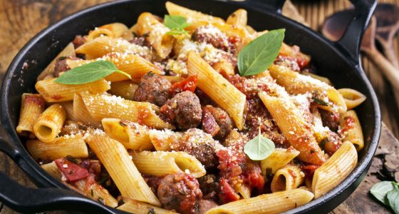 Huvudratt Polpette Kottbullar Pasta Penne